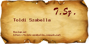 Toldi Szabella névjegykártya